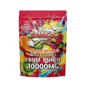 TKO Smakd Exotic Blend Delta 8 THC Infused Gummies | 10,000 MG| Fruit punch