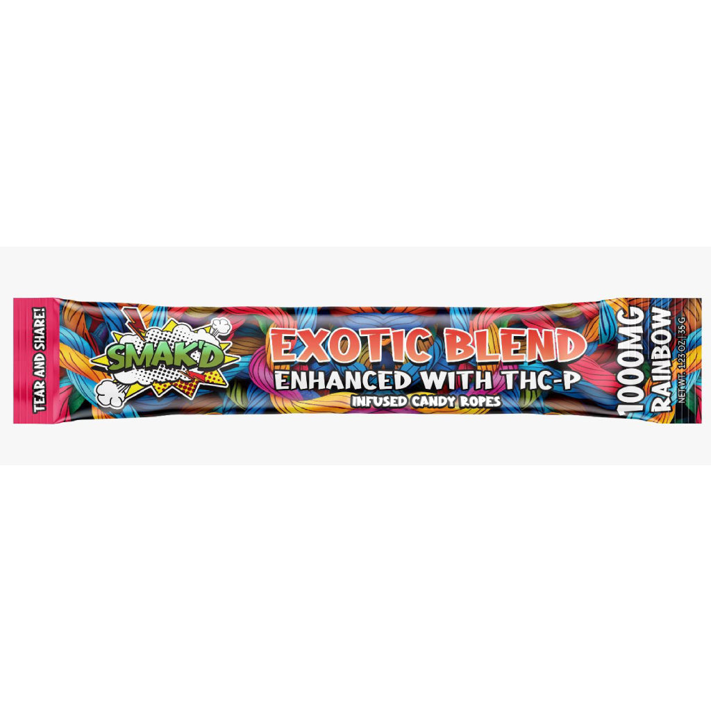 Smak’d Exotic Blend THC Infused Candy Rope | 1000MG